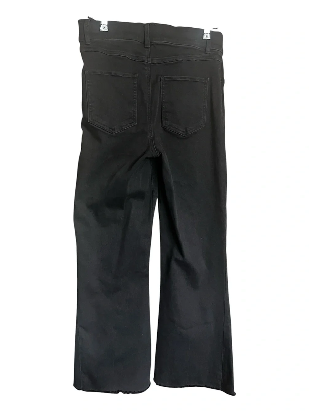 Spanx EveryWear Pull On Kick Flare Jeans Cropped Smooth Tummy High Rise Blk M - Picture 5 of 12